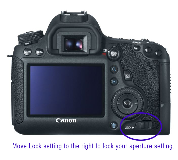 Canon 6D back lock setting