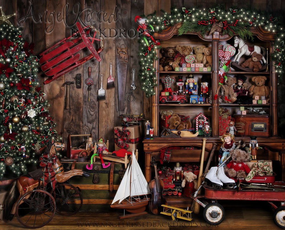 santas workshop background